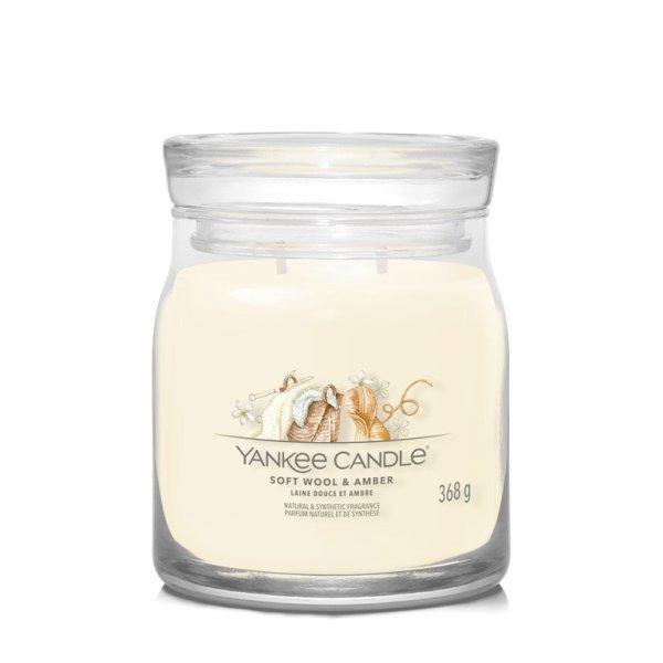 Yankee Candle Illatgyertya Signature közepes Soft Wool & Amber 368 g