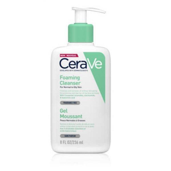 CeraVe Tisztító habzó gél normál és zsíros
bőrre (Foaming Cleanser) 473 ml