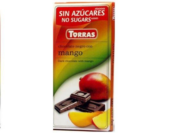 Torras glutén-és cukormentes étcsokoládé mangó 75 g