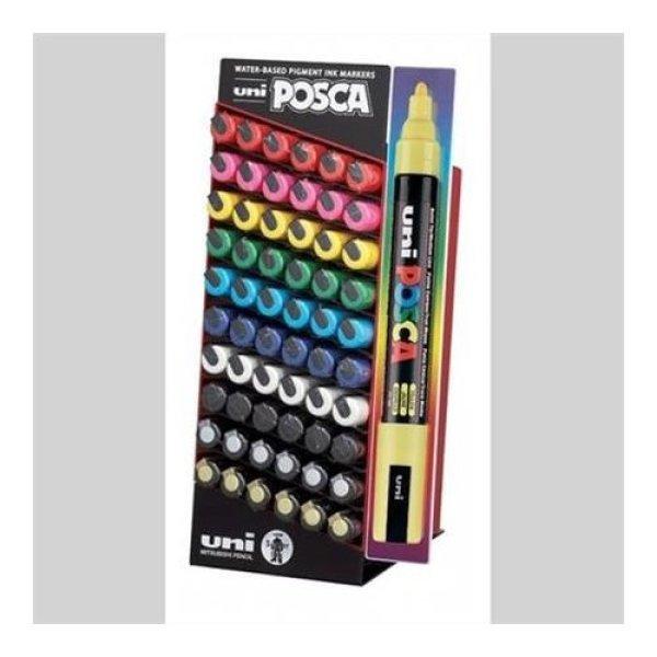 Dekormarker display, 60 db, 1,8-2,5 mm, UNI "Posca PC-5M", 10
különböző szín