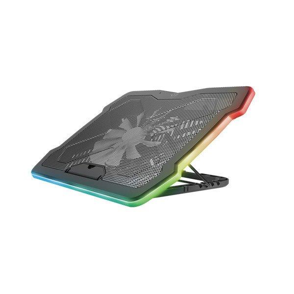 Trust Notebook Hűtő Pad - GXT1126 Aura (állítható dőlésszög; USB-ről
működő ventilátor; LED; fekete)