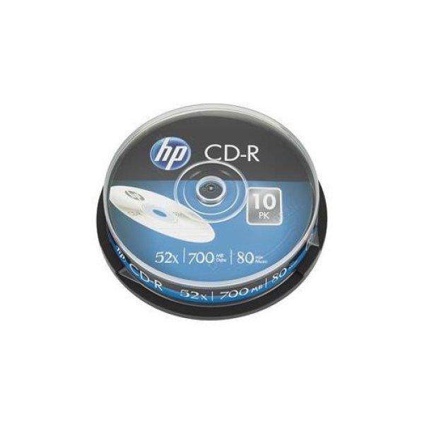 CD-R lemez, 700MB, 52x, 10 db, hengeren, HP