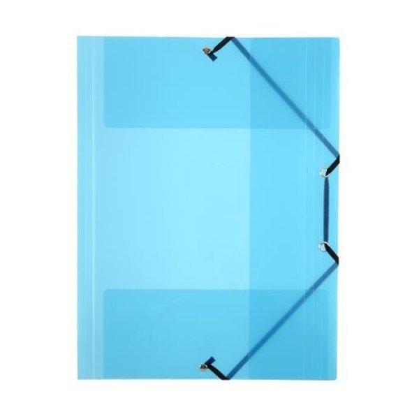 Gumis mappa, 15 mm, PP, A4, VIQUEL "Propyglass", kék