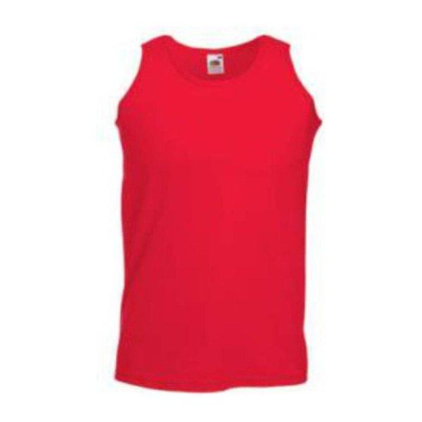 Fruit of the Loom F06 ujjatlan, sportos trikó, ATHLETIC VEST, Red - 2XL