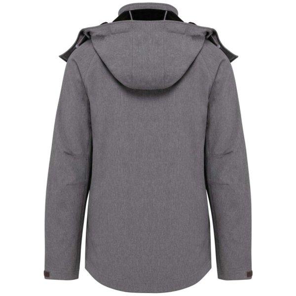 Női kapucnis softshell dzseki, Kariban KA414, Marl Grey-S