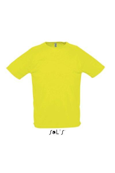 Férfi raglános, rövid ujjú sport póló, SOL'S SO11939, Neon Yellow-3XL
