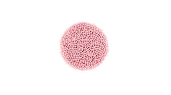 Rózsaszín cukorgyöngy roppanós 4 mm 20 dkg