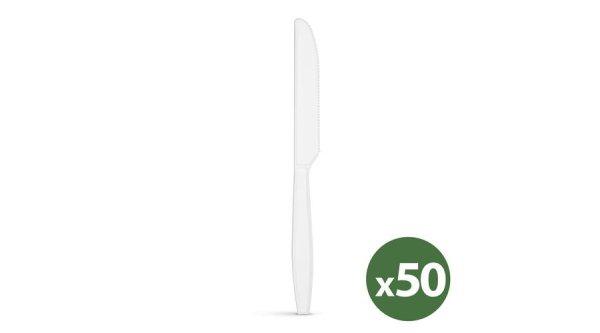 50 db többször használatos bioműanyag kés készlet