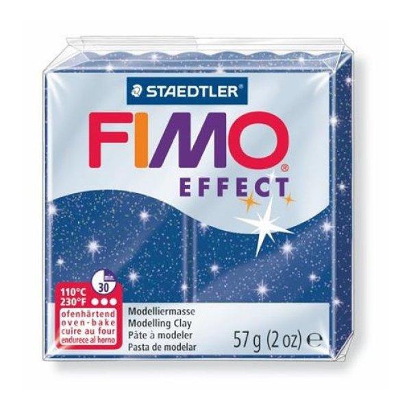 Gyurma, 57 g, égethető, FIMO "Effect", csillámos kék