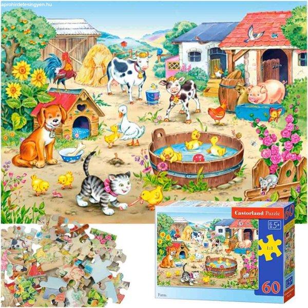 A farm állatai - 60 darabos gyermek puzzle - szórakoztató és fejlesztő
játék (BBI-4805)