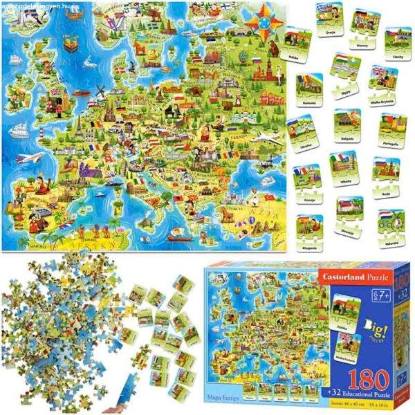 Fedezd fel Európát! 180 darabos puzzle - további 32 darab
oktatási kvíz kártyával (BBI-4796)