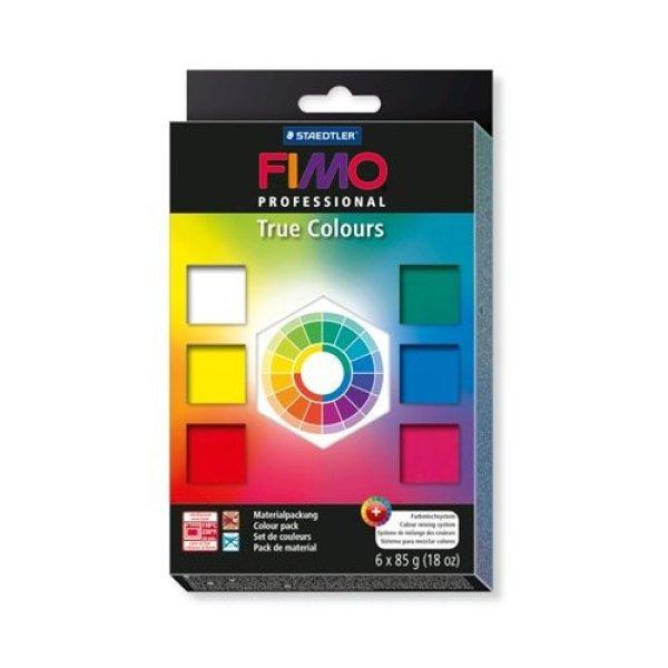 Gyurma készlet, 6x85 g, égethető, FIMO "Professional True Colours",
6 különböző szín