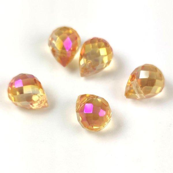 Távolkeleti üveg kristály - csepp - Crystal Astral Pink - 9.5 x 8 mm