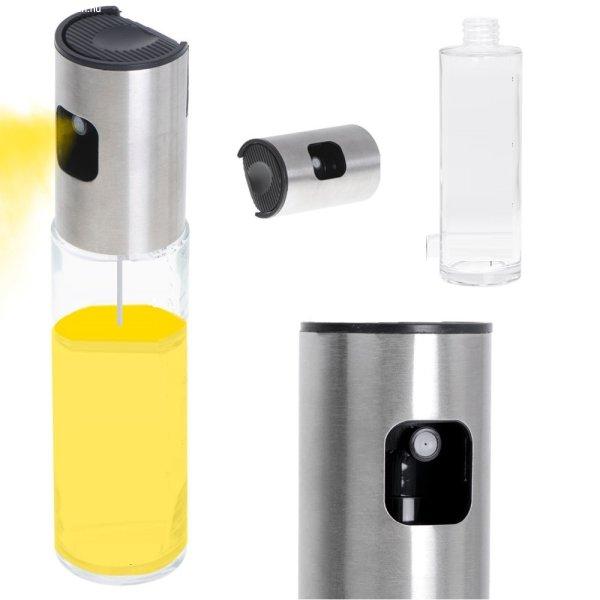 BBQ olaj- és ecetpermetező spray – rozsdamentes acél és üveg, 100 ml –
precíz adagolás és stílusos dizájn (BBKM) (BBM)