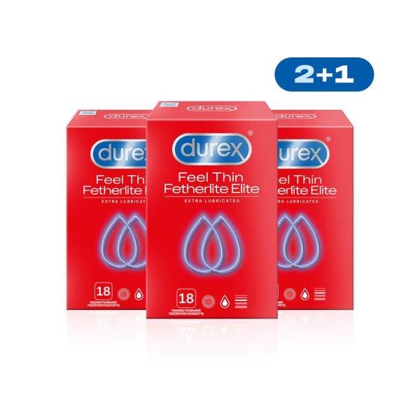 Durex Óvszer Feel Thin Extra Lubricated 2+1