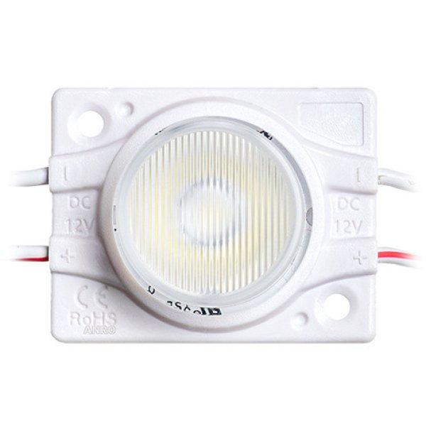 LED modul 2.4W (3020x1/18x40°/IP67) Nebraska, aszimmetrikus lencsével - hideg
fehér