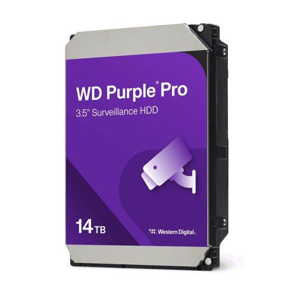 Western Digital WD142PURP WD Purple Pro, 14 TB biztonságtechnikai merevlemez,
7200 rpm, 24/7 alkalmazásra, nem RAID komp.