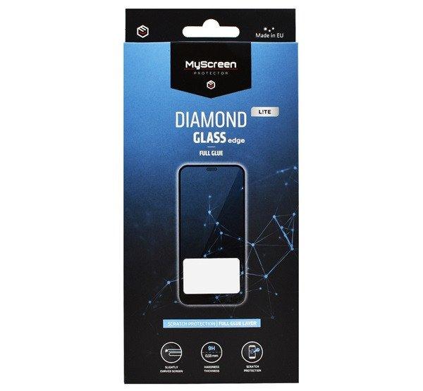 MYSCREEN DIAMOND GLASS LITE EDGE képernyővédő üveg (2.5D full glue, íves,
karcálló, 0.33 mm, 9H) FEKETE TCL 408