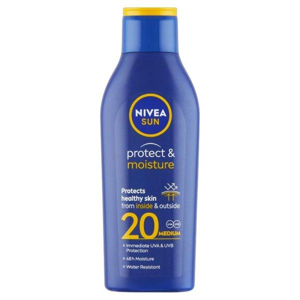 Nivea Hidratáló naptej SPF 20 Sun (Protect & Moisture Lotion) 200 ml