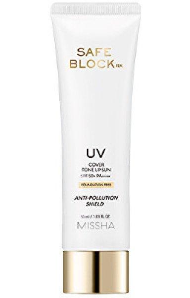 Missha Tonizáló fényvédő SPF50+ Safe Block Rx (Cover
Tone Up Sun) 50 ml