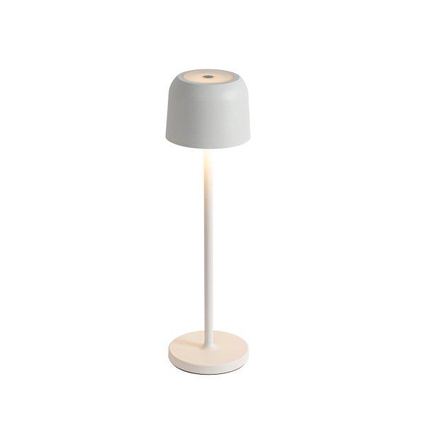Asztali lámpa törtfehér újratölthető, töltőállomással - Raika
