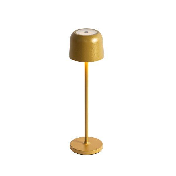 Asztali lámpa arany újratölthető töltőállomással - Raika