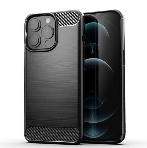 Apple iPhone 15 Plus (6.7) Carbon vékony szilikon tok fekete