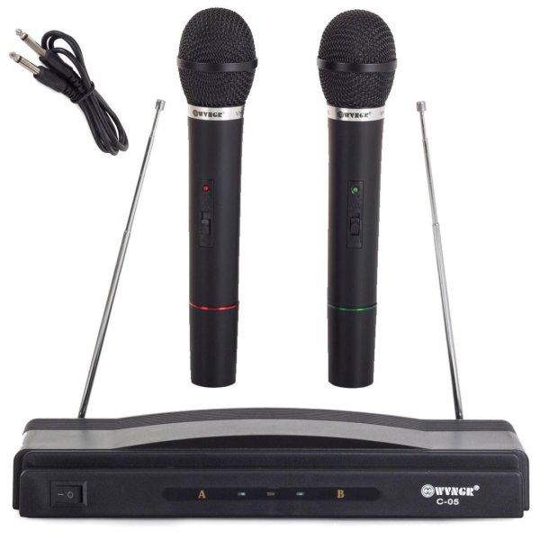 Karaoke szett 2x vezeték nélküli mikrofon + állomás
