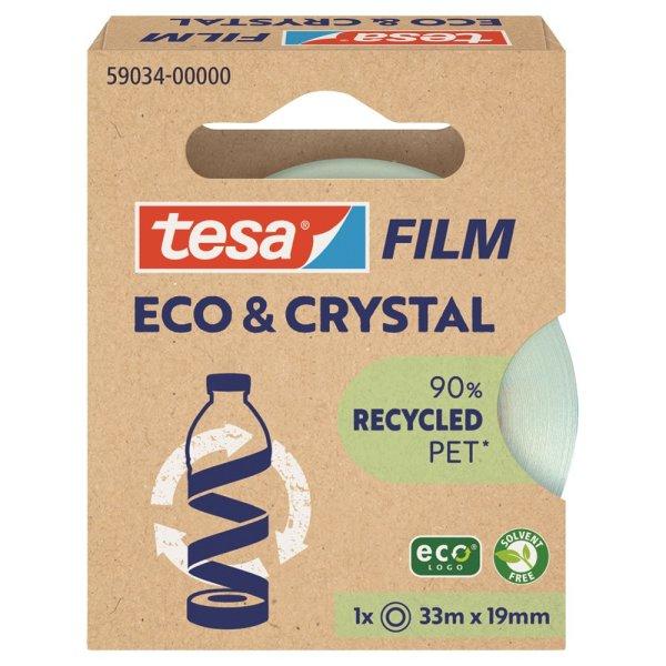 Ragasztószalag 19mmx33m irodai átlátszó újrahasznosított Tesa Eco &
Crystal