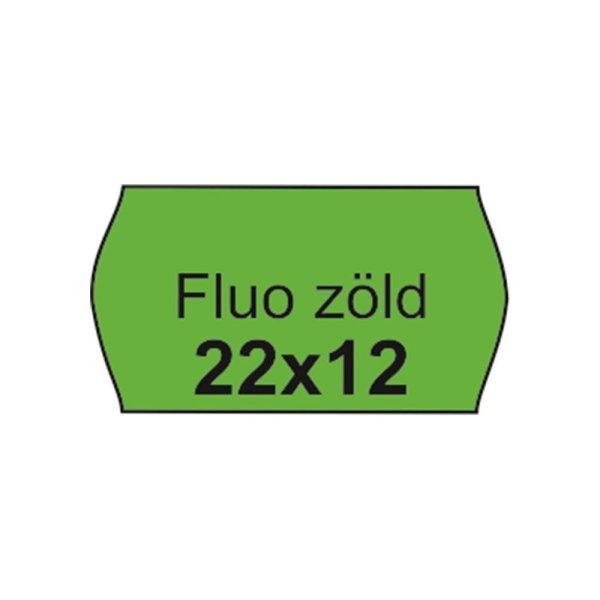 Árazószalag, 22x12 FLUO zöld