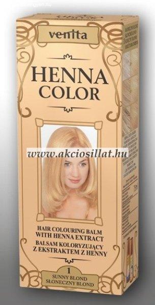 Venita Henna Color gyógynövényes krémhajfesték 75ml 1 Sunny Blond