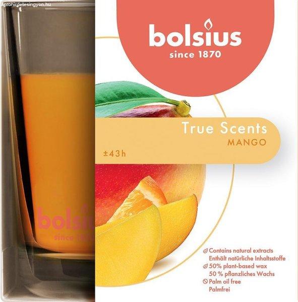 Sviečka Bolsius Jar True Scents 95/95 mm, vonná, mangó, v skle