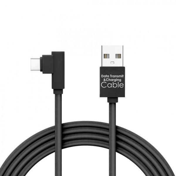 Delight USB Type-C 90° Adatkábel 2m Black