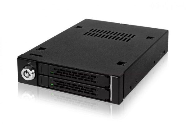 IcyDock ToughArmor MB992SK-B Full Metal 2 Bay 2.5” SATA/SAS HDD & SSD Mobile
Rack for External 3.5" Drive Bay