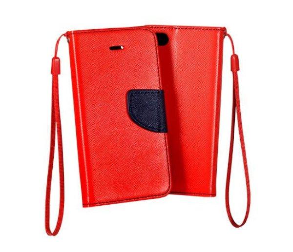 Nokia 2.2 telefon tok, könyvtok, oldalra nyíló tok, mágnesesen záródó,
piros-sötétkék, Fancy