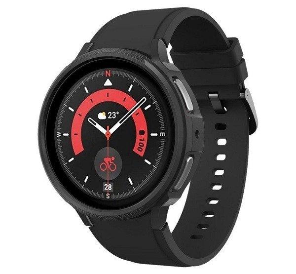 SPIGEN LIQUID AIR szilikon óra keret (ütésállóság) FEKETE Samsung Galaxy
Watch 5 Pro 45 mm (SM-R920), Samsung Galaxy Watch 5 Pro eSIM 45 mm (SM-R925)