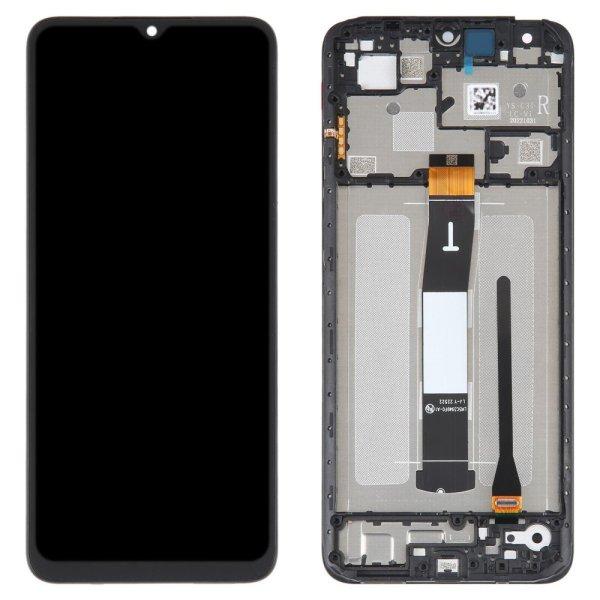 Xiaomi Redmi 12C fekete LCD + érintőpanel kerettel