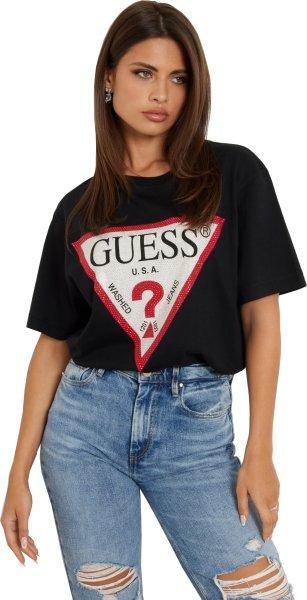 Guess Női póló Regular Fit W4YI34I3Z14-JBLK XL