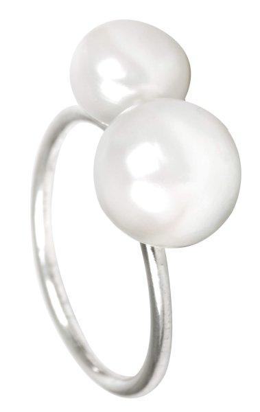 JwL Luxury Pearls Ezüst gyűrű dupla gyönggyel JL0058