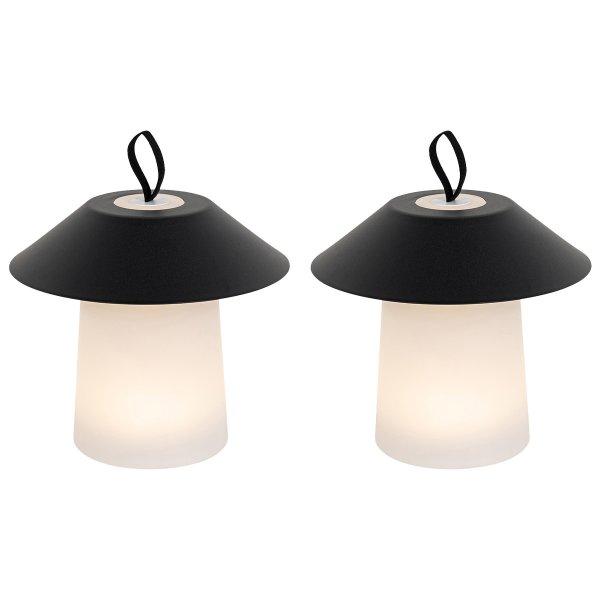 Két darabos asztali lámpa készlet gomba alakú fekete újratölthető LED-del
- Ivan