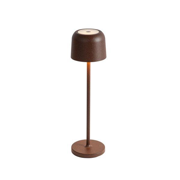 Újratölthető gomba alakú asztali lámpa rozsdabarna töltőállomással -
Raika