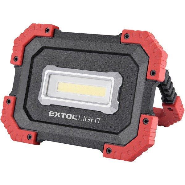EXTOL LIGHT 2év hordozható LED lámpa (reflektor), 10W; 1000 Lm, IP54, Li-ion
akkus, 4400 mAh, USB tölthető, Power Bank funkcióva 0,36 kg