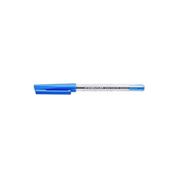 Golyóstoll, 0,5 mm, kupakos, STAEDTLER "Stick 430 M", kék