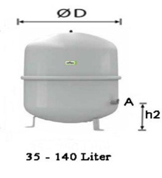 REFLEX N 140 L fűtési tágulási tartály 6 bar