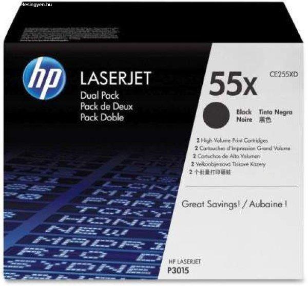 HP CE255XD (55XD) fekete eredeti toner duplacsomag