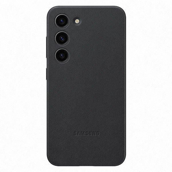 Leather Cover tok Samsung S23 számára, Fekete