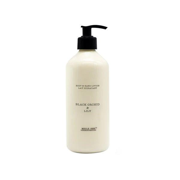 Cereria Mollá Kéz- és testápoló tej Black Orchid & Lily
(Body & Hand Lotion) 500 ml