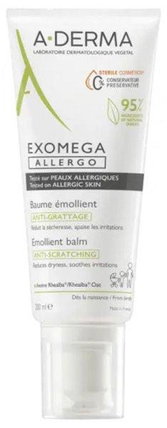 A-DERMA Bőrpuhító balzsam allergiás és
atópiás bőrre Exomega Allergo (Emollient Balm) 200 ml