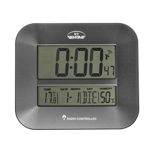 Bentime Rádióvezérlésű
óra/ébresztőóra hőmérővel és
páratartalom-mérővel H17-ET843G