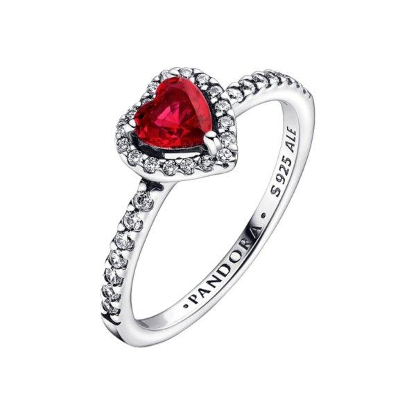 Pandora Romantikus ezüst gyűrű piros kristállyal 198421C02
54 mm